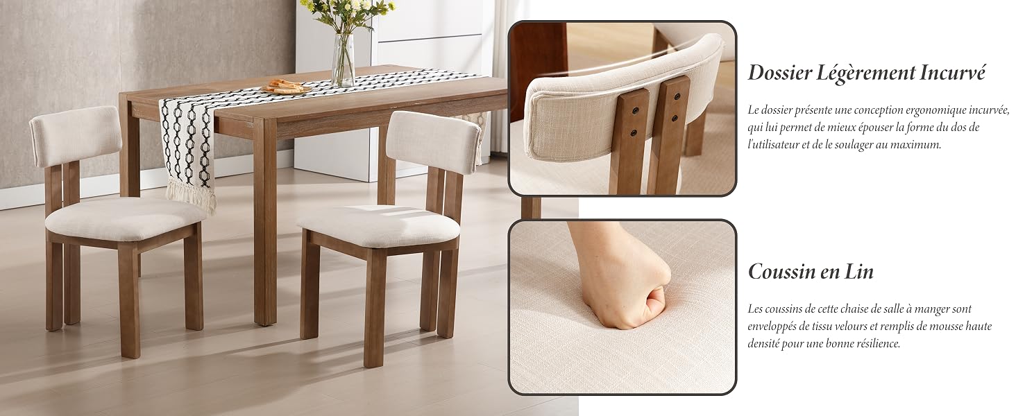 Chaise de Salle à Manger beige
