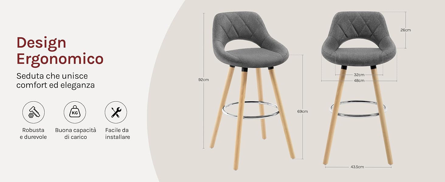 uno sgabello trapuntato grigio con base rotonda e piano rotondo in vetro