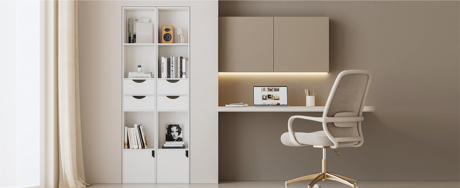 Libreria Scaffale Mobile In Legno Multistrato – Bianco, 40x30x72 Cm – Per Libri, Giocattoli, Soprammobili – Per Soggiorno, Camera, Corridoio - 2