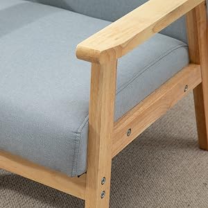 Constructed by solid wood frame