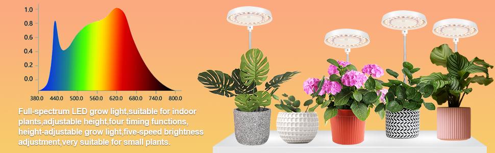 Lámpara UV para plantas, lámpara de crecimiento para plantas de interior, lámpara para plantas, lámpara de crecimiento para plantas