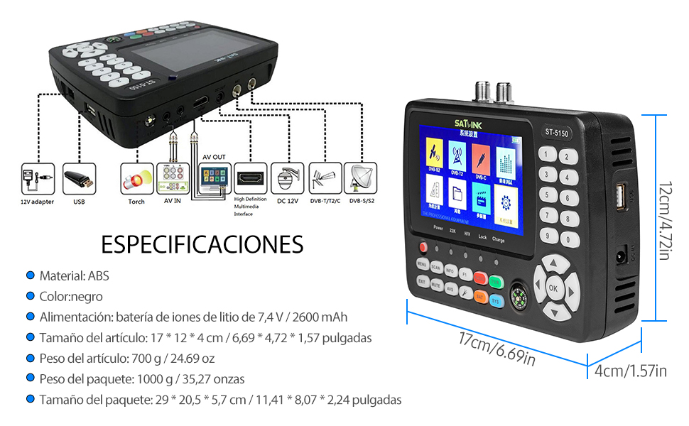 Detectores de señal satelital
