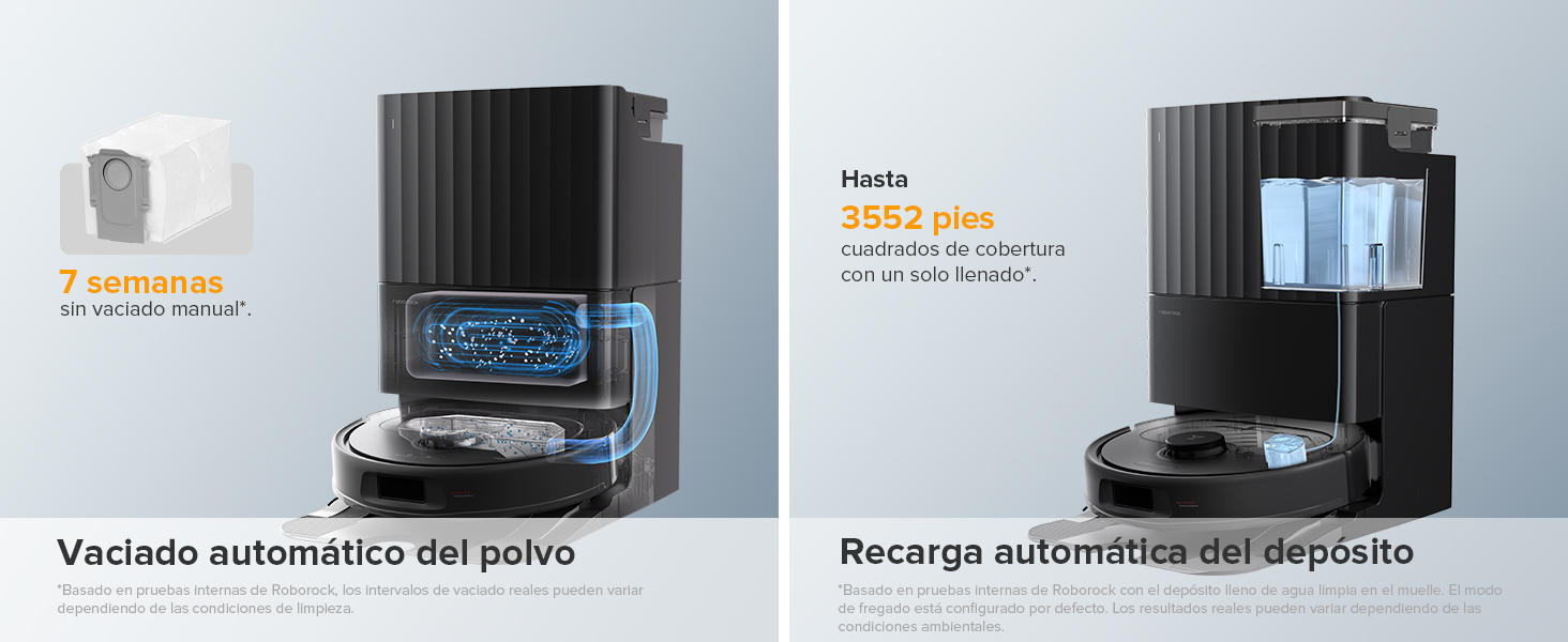 roborock Robot Aspirador QV 35A, 8000Pa de succión