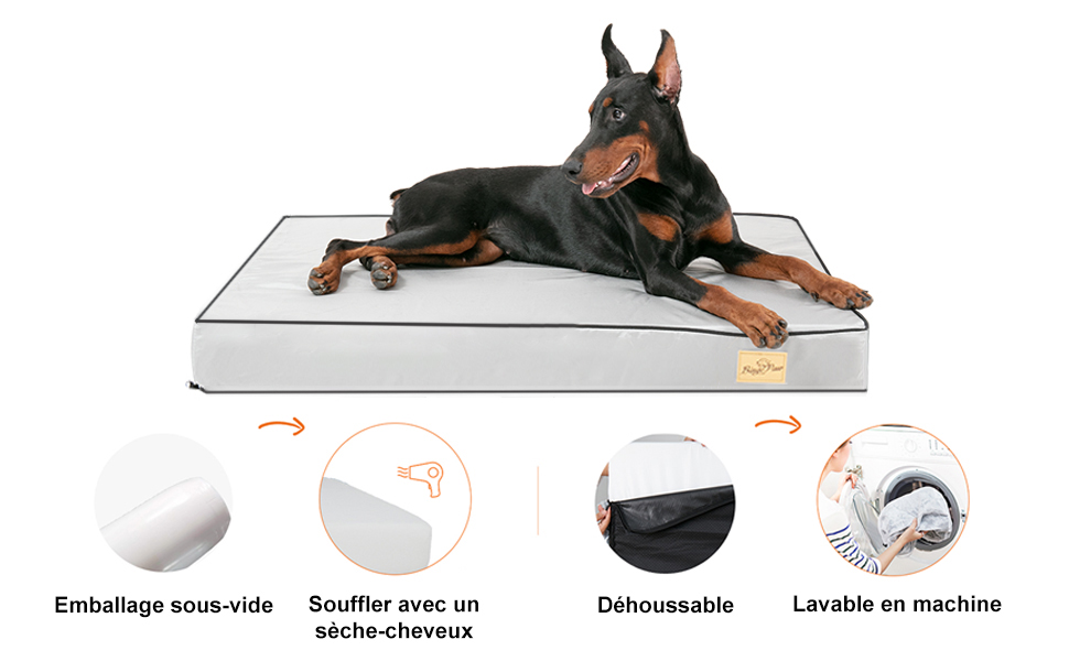 panier chien xxl dehoussable anti stress xl lavable orthopédique indestructible impermeable