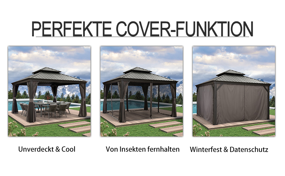 Double weather-resistant side panels with zips
