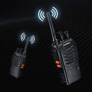 BaoFeng Walkie Talkies Rechargeable Portable Long Range Two way Radios Set with Earpieces, LED Light