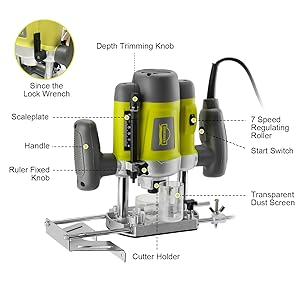 Défonceuse affleureuse électrique, DEWINNER