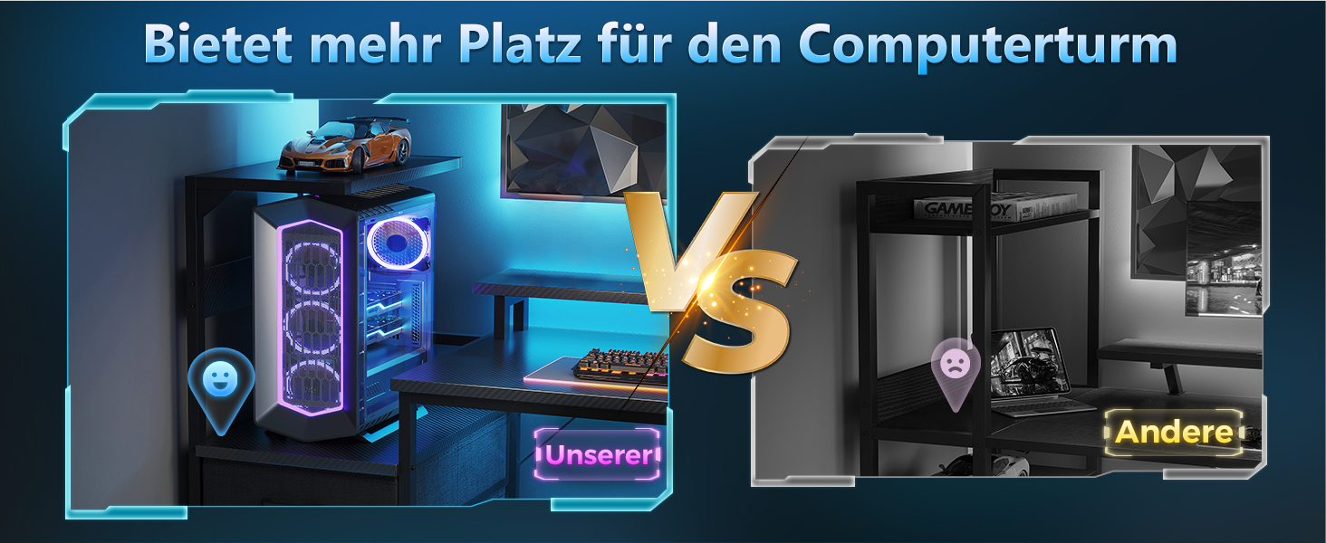 ein Computer und ein Computer mit blauem Hintergrund