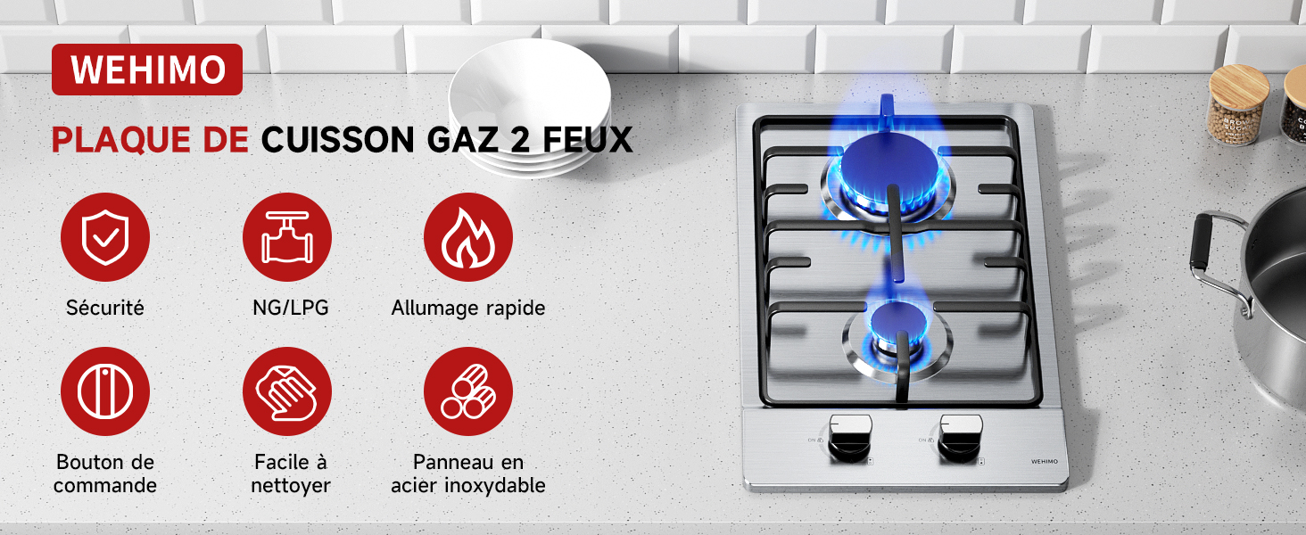 Plaque gaz 29cm