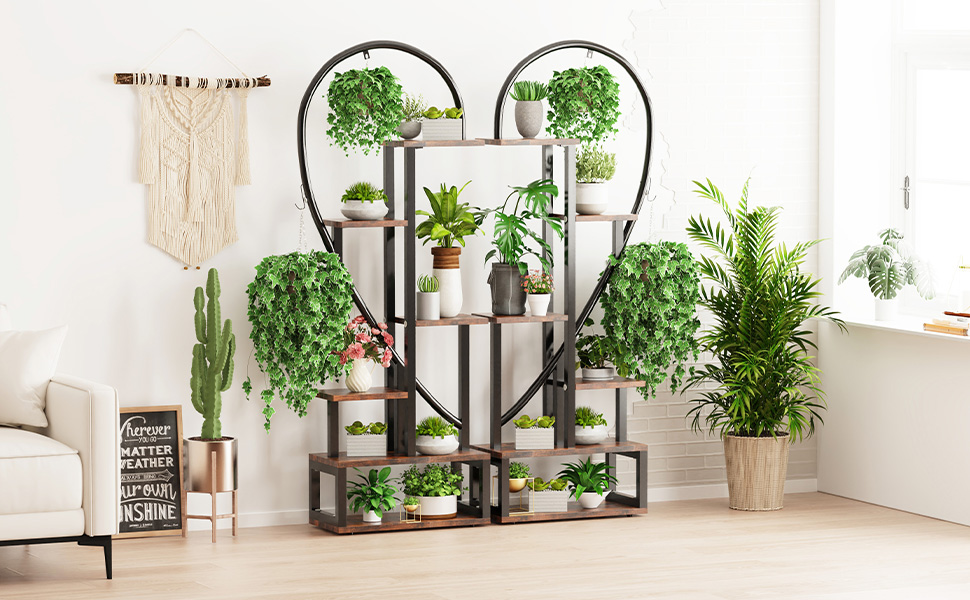 Estante para plantas en forma de corazón