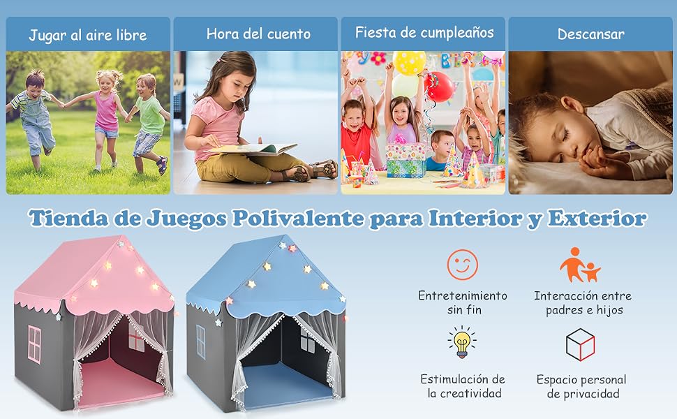 Carpa para Niños con Colchoneta Lavable