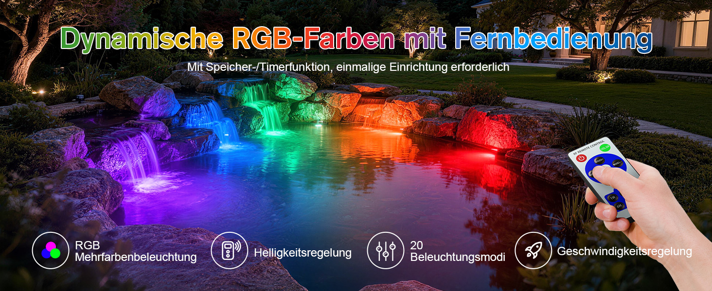 IP68 wasserdicht für Unterwasser und Außenbereich