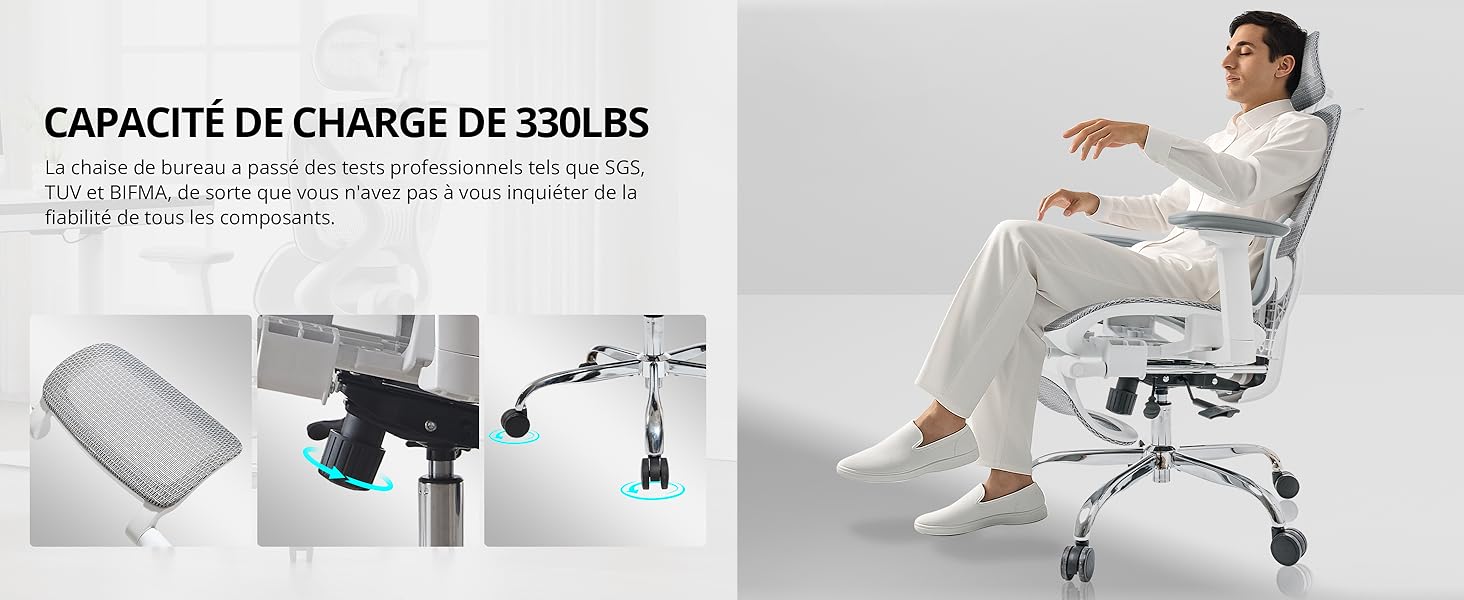 Le texte indique « ACOUDOIR RÉGLABLE À PLUSIEURS ANGLES ».