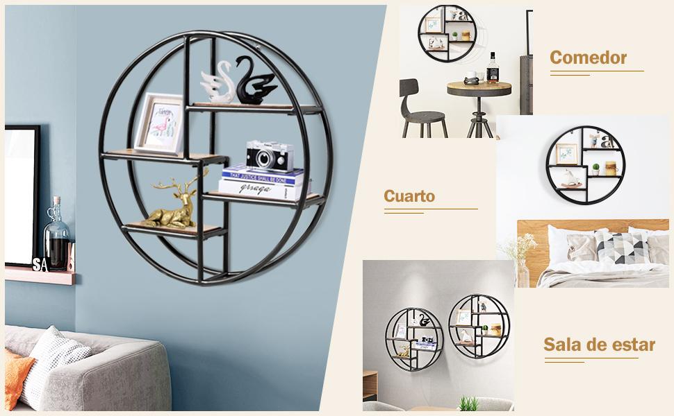 Estante Redondo de Pared