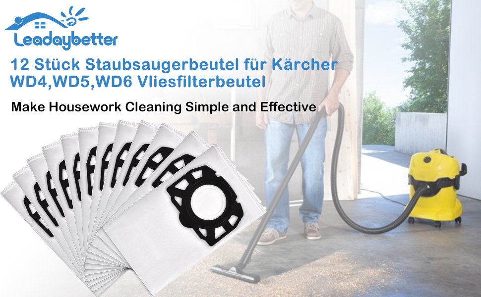 Sacs d'aspirateur pour Kärcher WD4.