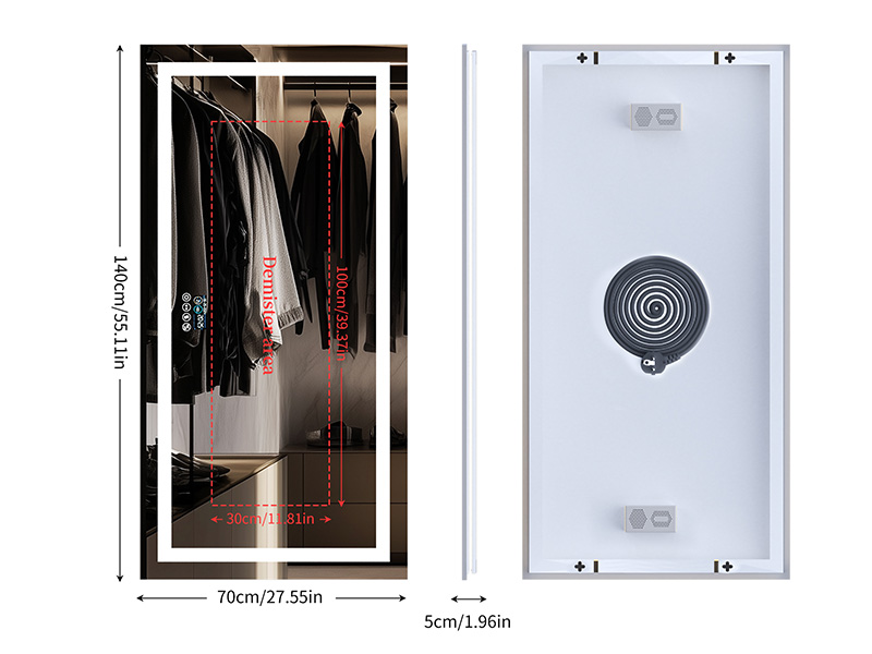 specchio Bagno con Luce Specchio Bagno LED con Bluetooth 3 Temperature Colore Dimmerabile 