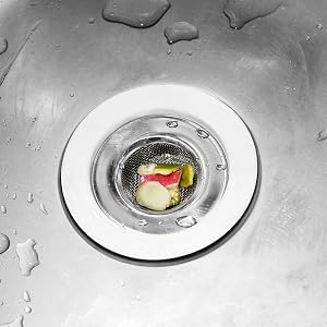 7.7 CM Colador y tapón de fregadero de cocina de acero inoxidable para cocina y baño