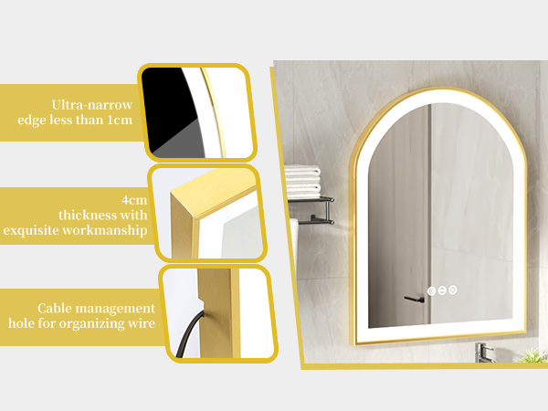 LUVODI Miroir Salle de Bain Ovale