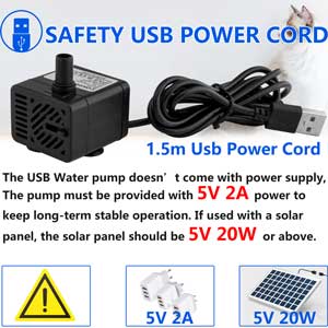 Mini pompe submersible USB