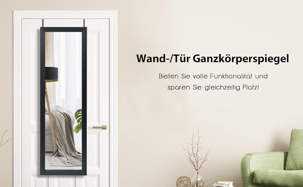 tür spiegel, wandspiegel, wand/türspiegel, ganzkörper spiegel, hängendender spiegel, tür ankleide