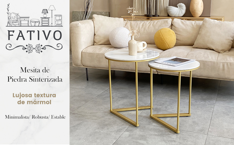 mesa nido marmol