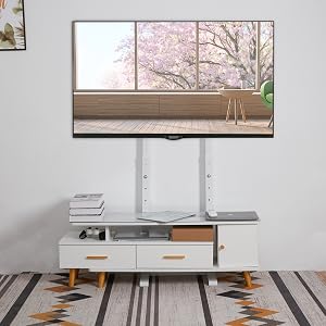 UNHO Supporto TV da Pavimento Porta TV da Terra Stand TV per 32-65 Pollici Porta Televisore 