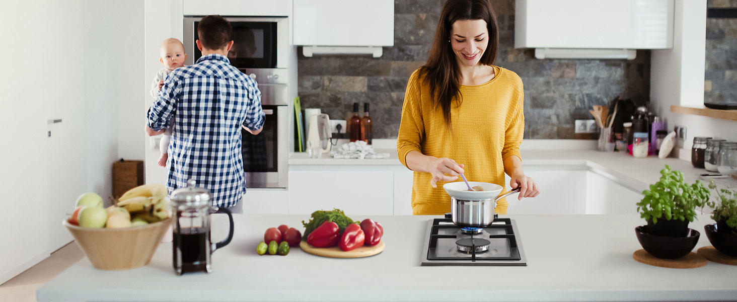 GASLAND GH30SF Plaque de Cuisson à Gaz 2 Foyers, 30cm, Encastrable, Gaz