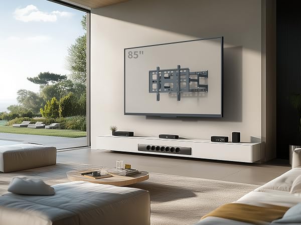 supporto TV da parete estendibile inclinabile  staffa tv 55 50 pollici samsung braccio tv