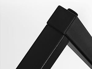 the black leather belt - black