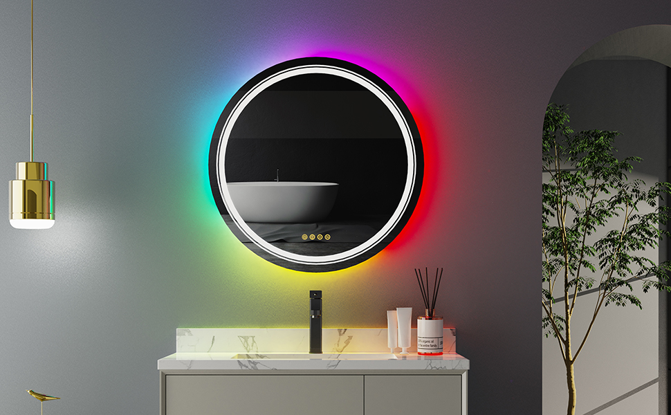 Specchio da bagno con Led Luce RGB