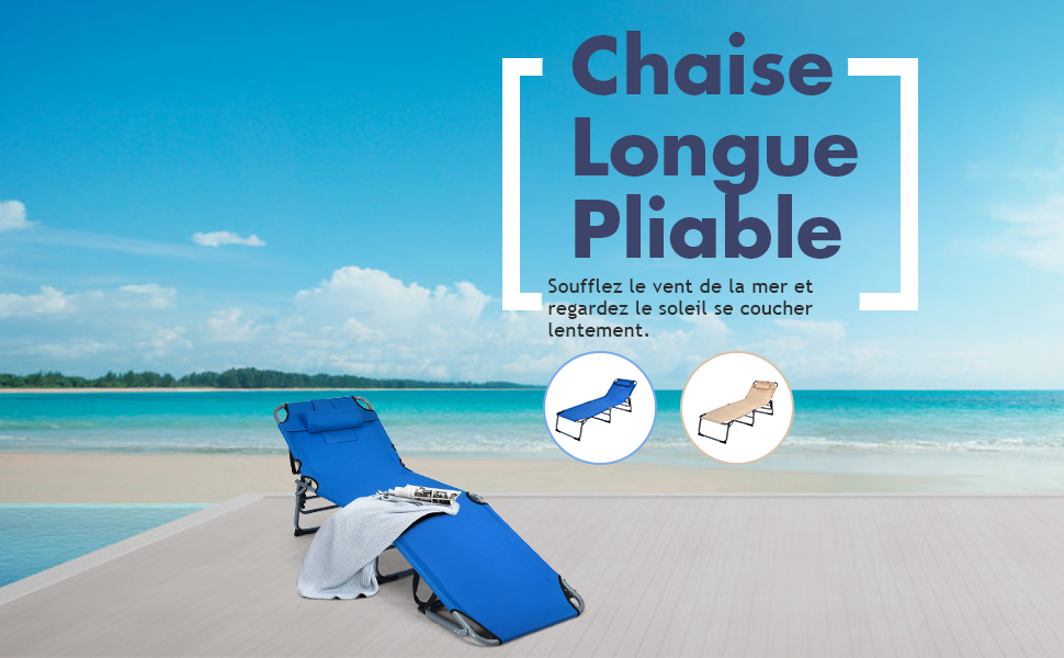 chaise longue extérieur plante