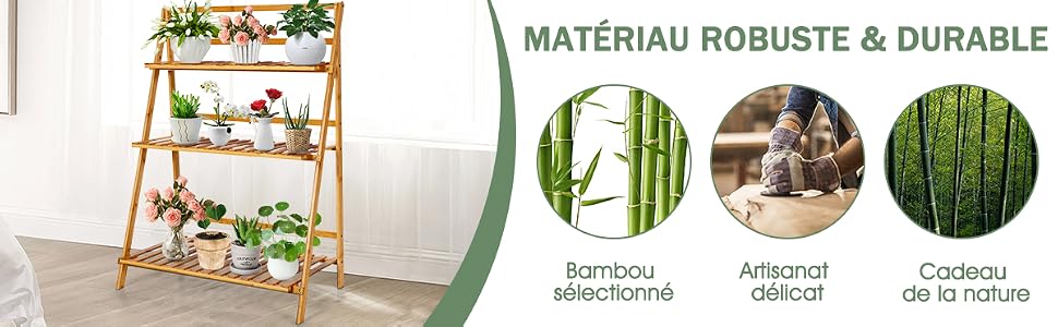 Support pour Plantes en Bambou
