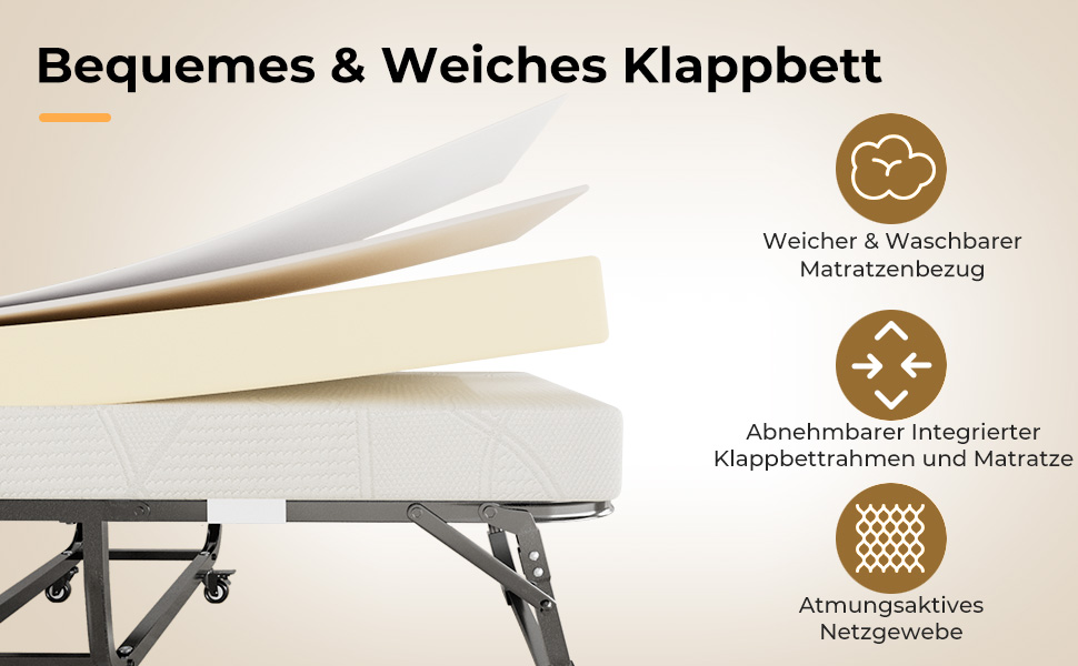 Matelas d'invités pliable Lit de voyage adulte