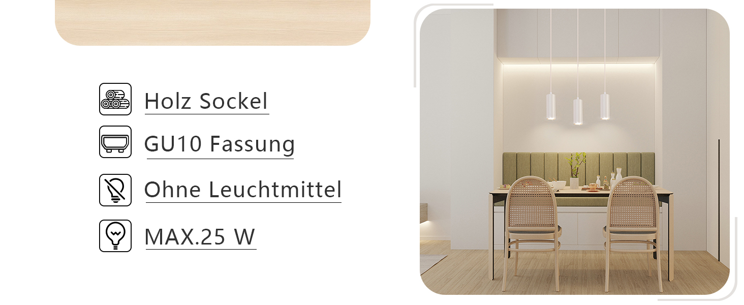 Pendelleuchte Holz
