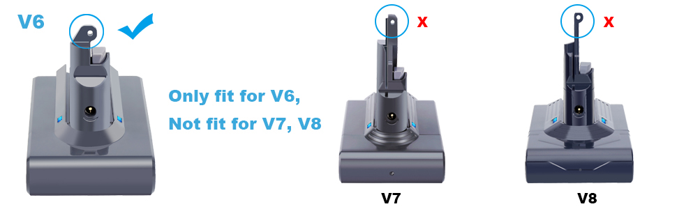 V6 battery compatible with Dyson V6 vacuum