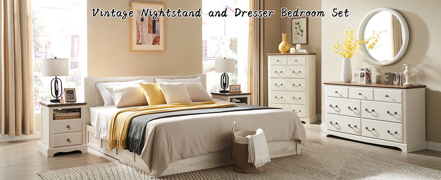 nightstand and dresser set