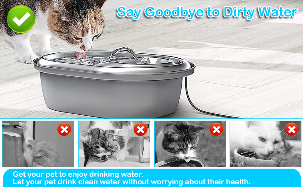 Filtre De Fontaine Pour Chat, 16 Pièces Filtre À Charbon Et Une Éponge