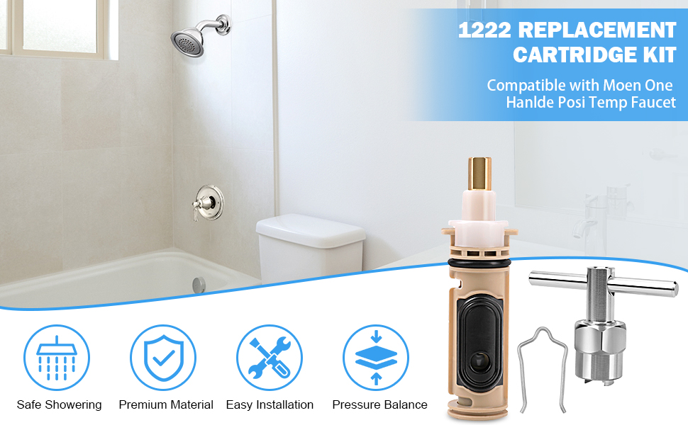 1222 Replacement Cartridge with Removal Tool 104421 for Moen