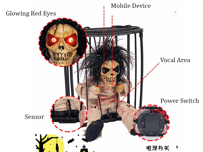 Animierte Halloween Dekorationen mit Bewegungsmelder
