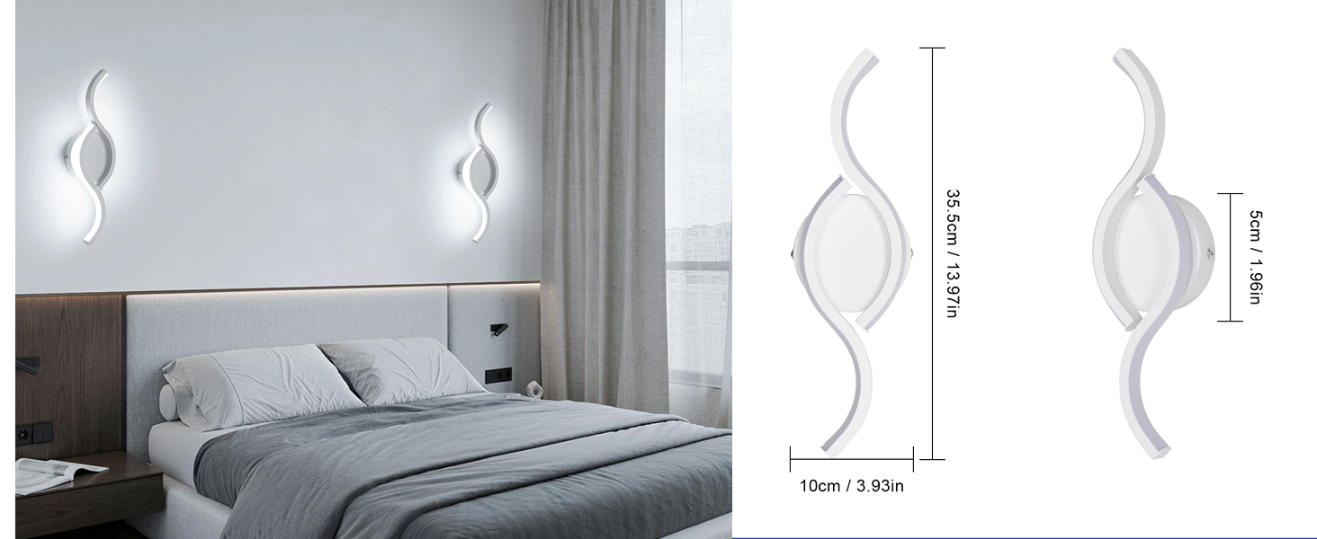 Lampada da parete interna moderna