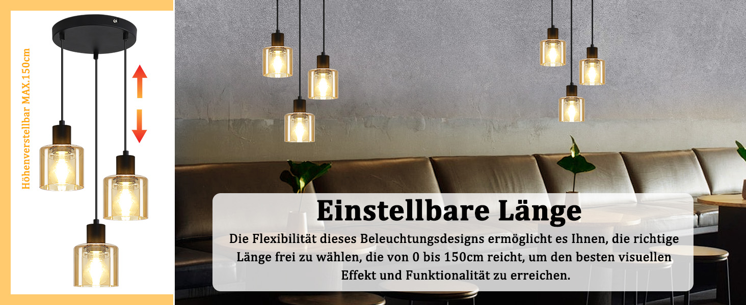 hoehenverstellbar haengelampe
