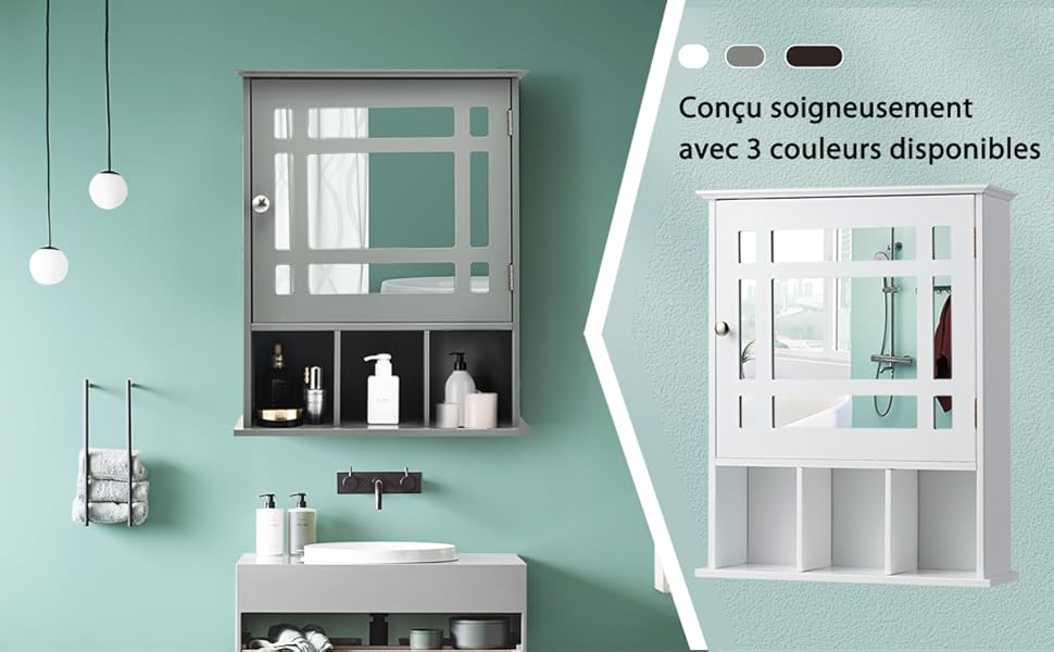 COSTWAY Armoire De Salle De Bain Murale Avec Miroir Impérméable Fait En MDF Avec 2 Etagères Réglables Et 3 Compartiments Gris -Songmics Soldes Magasin AAHKMJXYDAFdJAOAIMEbOAchlkWZ0oakZn uVZ0mPidMNbILvCvspZ4oG3fPgIqc1P26RdPiG8KHKUtblW5 ULKvLD1OHzwX jolGWPZGyLZfFHE3wVnpbZ9GUQjOJyfIVWvkp1Y81xC9R6risU7rc1UJlJhNrqdvDZ3CcaPWW7vQyZC