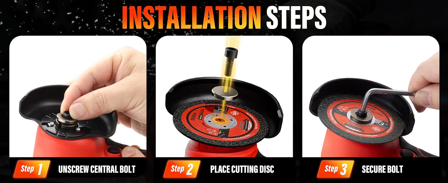 TEENO Brushless Cordless Angle Grinder Kit