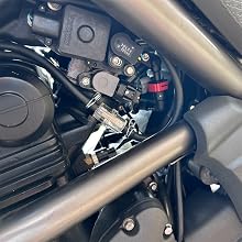 Fuel filter shown fitted to a motorcycle