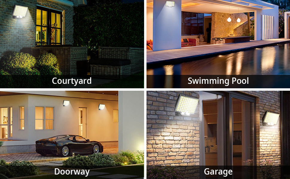 solar outdoor light and the remote