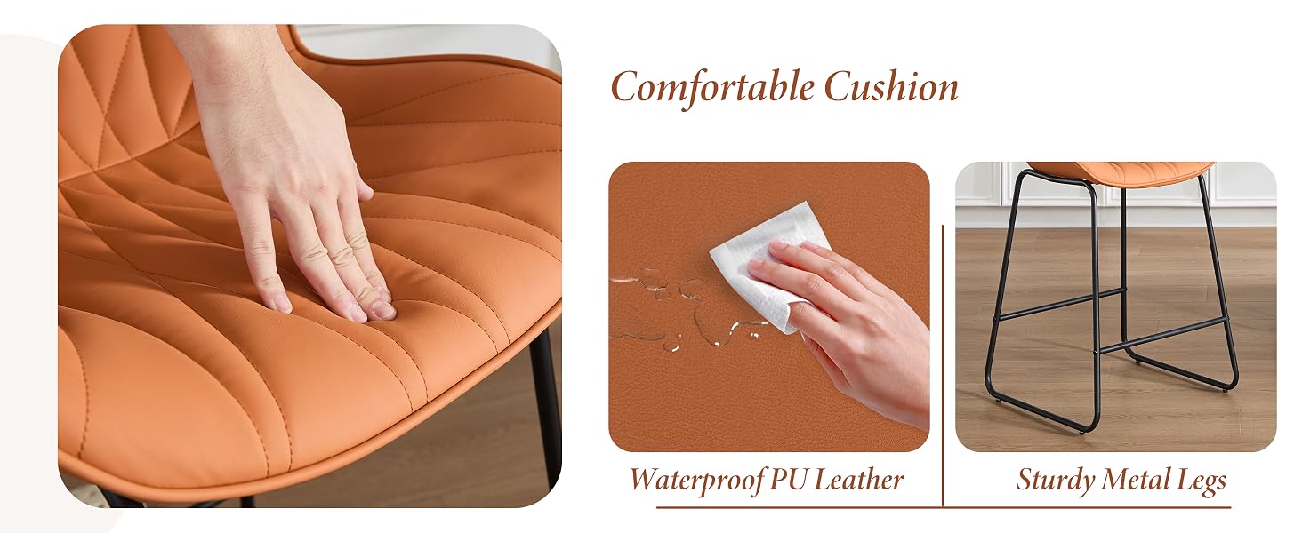 Text reads 'Comfortable Cushions'.