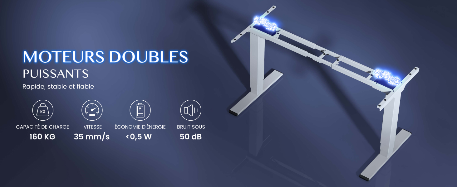 Le texte se lit comme suit : « MOTEURS DOUBLES PUISSANTS ».
