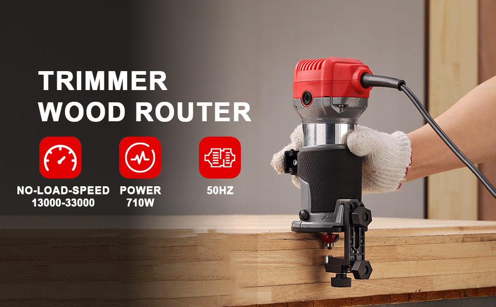 TEENO Défonceuse Affleureuse Électrique 710W 24
