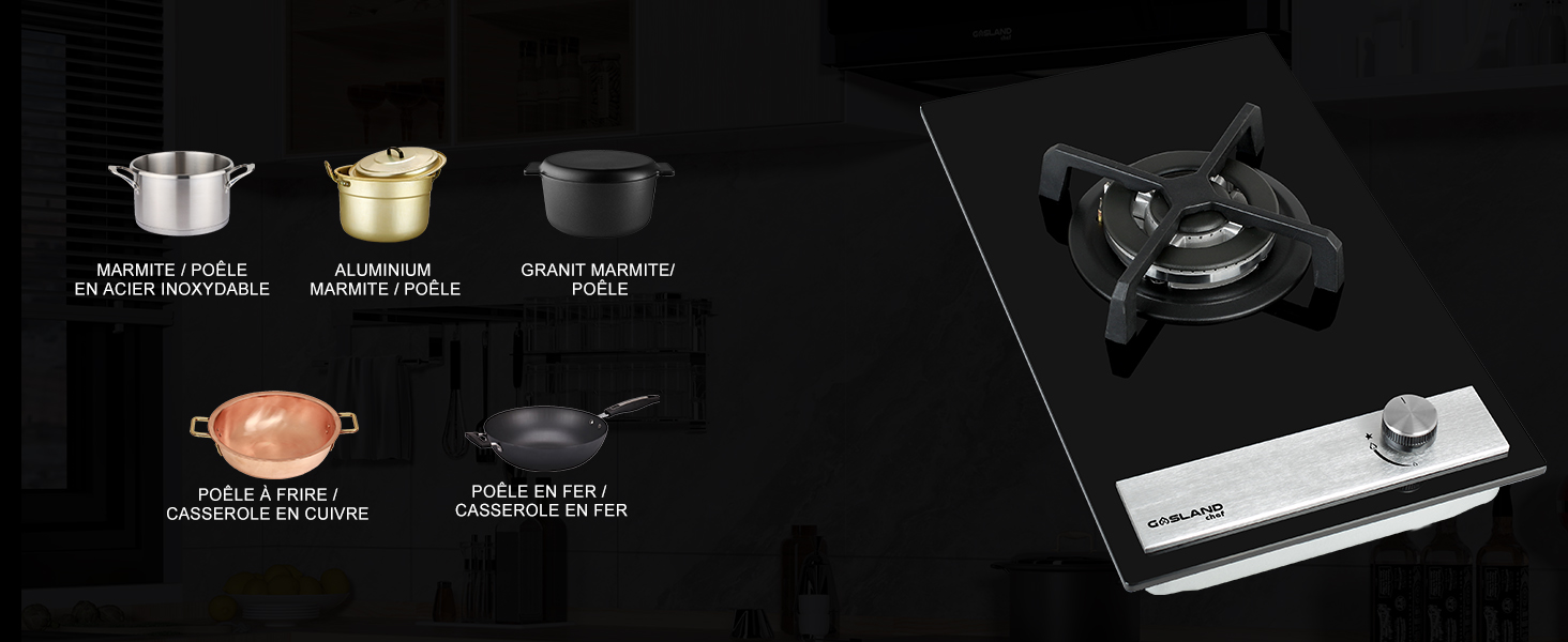 Table de cuisson à gaz