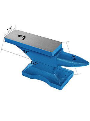 VEVOR Enclume En Fonte Enclume Bleue 44lbs Pour Les Forgerons/riveter/former Du Métal 19 Enclume de Fer Forgeron
